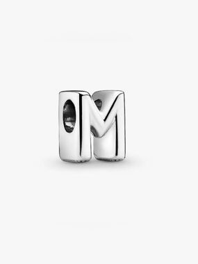 Letter M Alphabet Charm- Sterling silver